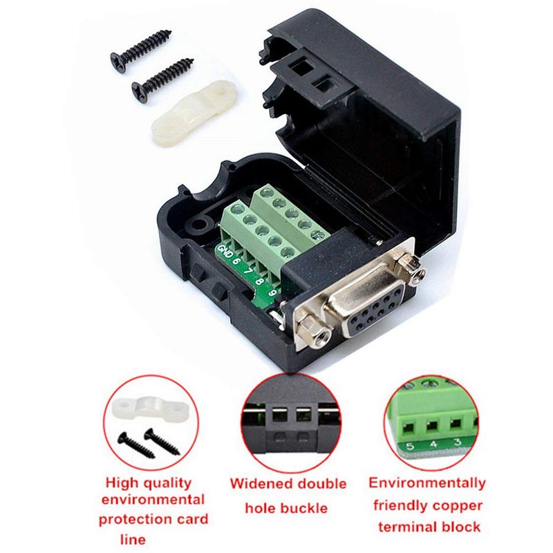 AISIBO محول أنثوي DB9 RS232 D-SUB من AISIBO بمنفذ تسلسلي 9 دبابيس - Image 4